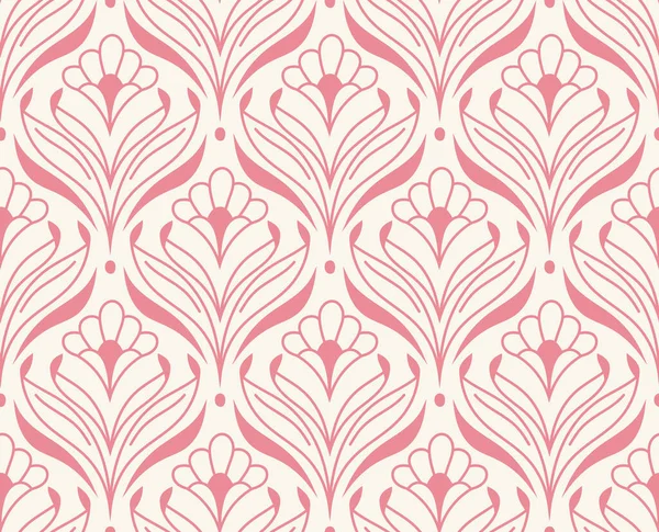 Damask çiçeklerinin dikişsiz deseni. Vektör retro tarzı arkaplan baskısı. Dekoratif çiçek dokusu.