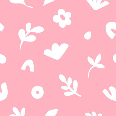 Moda çiçekleri pürüzsüz desen. Küçük vektör çiçekli arkaplan çizimi. Kumaş, moda baskısı ve duvar kağıdı için bahar çiçeği dokusu.