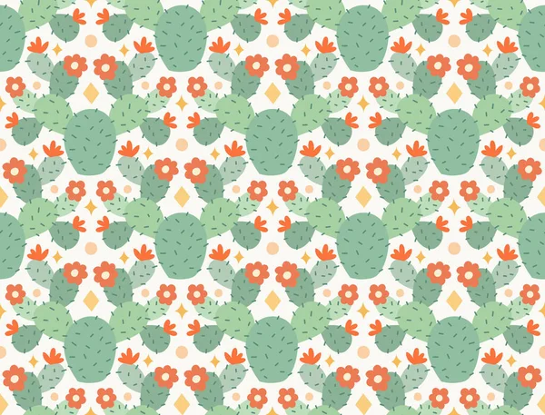 Trendy Flowers Seamless Pattern Small Vector Floral Background Illustration Spring — Stock Vector