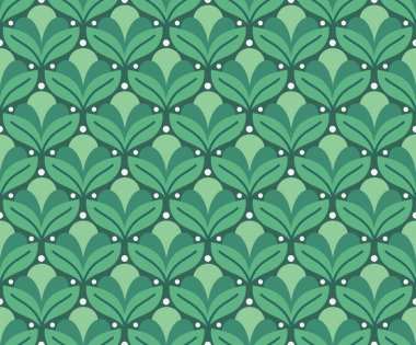 Modern, sevimli, çiçek dekolteli, kusursuz desenler. Yapraklı vektör damasyon. Dekoratif botanik arkaplan.