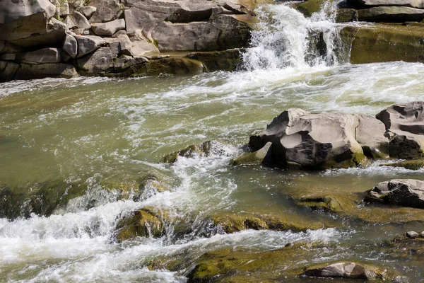 Rough Current Mountain River Stones Beautiful Movement Water Wild Freshness — Stock Photo, Image
