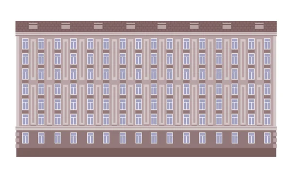 白色背景的漂亮公寓楼 — 图库矢量图片