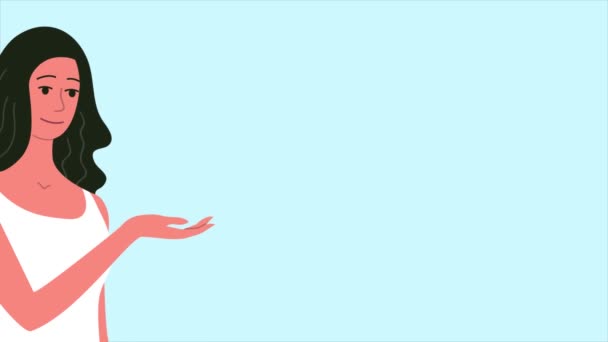 Vrouw Houdt Een Groene Spruit Haar Handen Voorjaarsseizoen Het Concept — Stockvideo