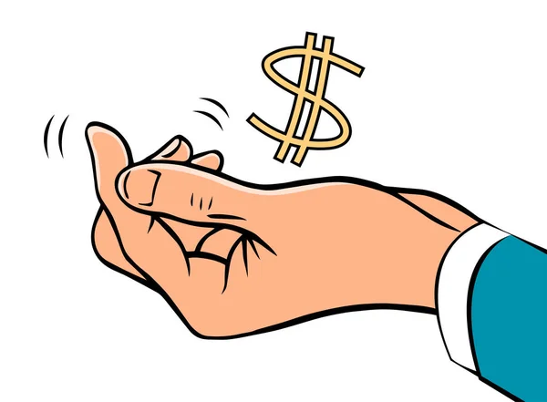 Рука Человека Просит Денежную Взятку Коррумпированный Чиновник Коррупция Платежи Преступный — стоковое фото