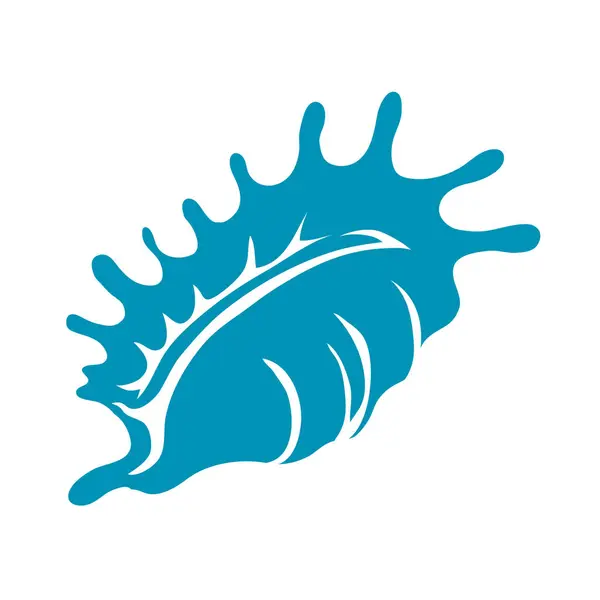 Морская Раковина Морской Пехотинец Водой Спиральная Форма Подводный Моллюск Животные — стоковый вектор