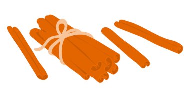 Beyaz arkaplanda izole edilmiş Aromatik baharatlı tarçın