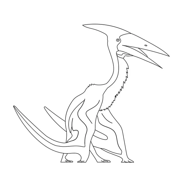 Starověké Létání Velký Pangolin Pterosaur Bílém Pozadí — Stockový vektor