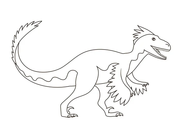 Velociraptor Veszélyes Karmokkal Őskori Pangolin Jura Korszak Ragadozó Dinoszaurusza Erős — Stock Vector