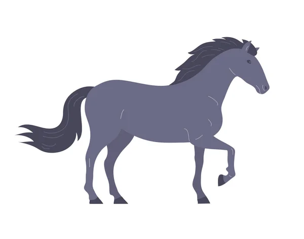 Piękny Koń Mustang Izolowane Białym Tle — Wektor stockowy