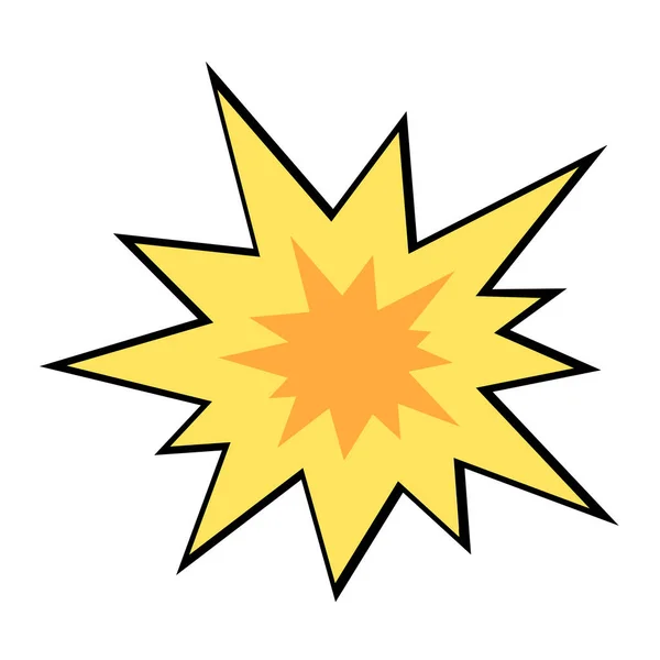 Ledakan Kartun Dengan Latar Belakang Berwarna Warni Templat Bom Ilustrasi - Stok Vektor