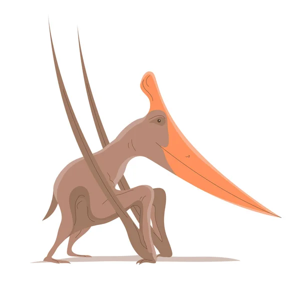 Flying Big Pangolin Pterosaur Jurassic Period — Stock Vector