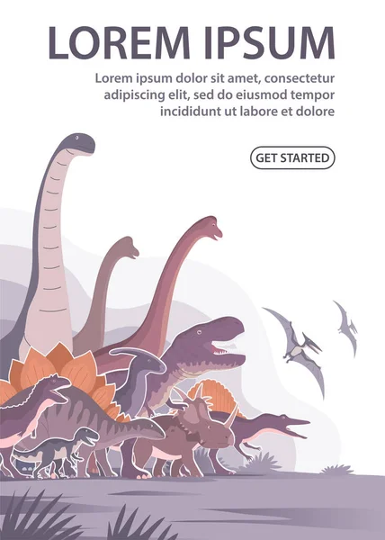 Bir grup dinozor posteri