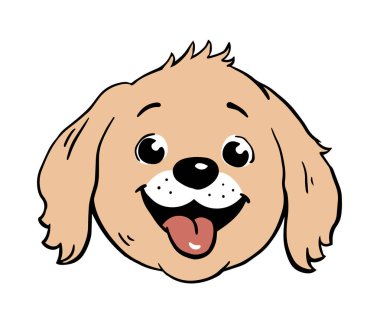 Beyaz arka planda sevimli evcil köpek.