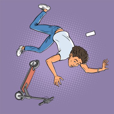 Çocuk motosikletten düştü.