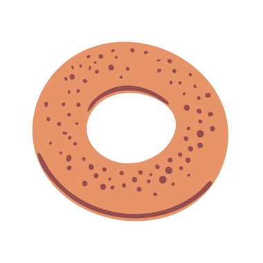 Fırın ürünü. Buğday unundan yapılmış ekmek. Yemek ve yemek. Düz vektör çizimi beyaz arkaplanda izole edildi