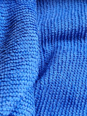 Doku. Kumaş. mavi yün örgü kumaş