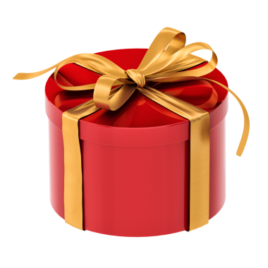 Saydam arka plan üzerinde hediye kutusu