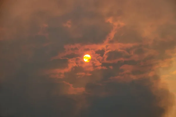 Rauch Und Wolken Nach Einem Flächenbrand Westkap Südafrika — Stockfoto