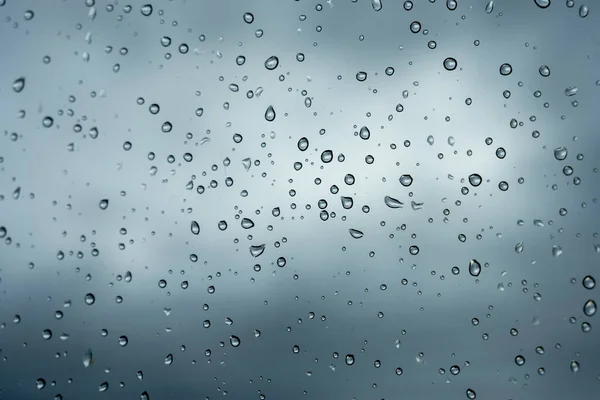 Tetes Tetes Hujan Latar Langit Kaca Mobil Stok Gambar Bebas Royalti