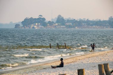 Samfya Gölü ve Samfya Sahili Luapula 'daki Bagweulu Gölü, Zambiya