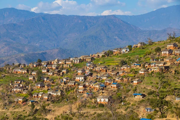 Vidéki Közösség Falu Életmódja Távol Nyugat Nepál Nemzeti Park — Stock Fotó