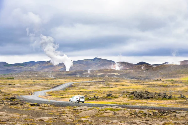 Vulkaniska Lava Hverir Myvatn Geotermiskt Område Island — Stockfoto