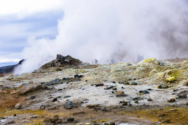 Lave Volcanique Hverir Myvatn Géothermie Islande — Photo