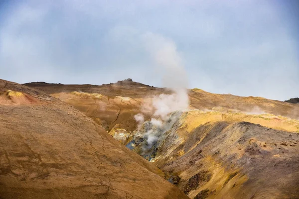 Ηφαίστειο Lava Hverir Myvatn Γεωθερμική Περιοχή Στην Ισλανδία — Φωτογραφία Αρχείου