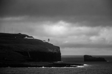 Faroe Adaları, küçük adalar, deniz feneri ve Atlantik Okyanusu Viking Vadisi 'ndeki yarımadalar.