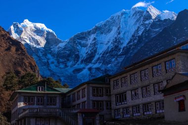 Everest Merkez Kampı 'ndaki Tengboche Vadisi, Nepal