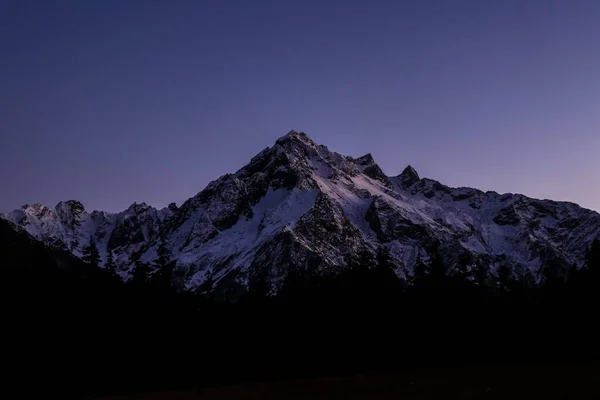 Sonnenaufgang Sonnenuntergang Den Bergen Des Himalaya Nepal Api Base Camp — Stockfoto