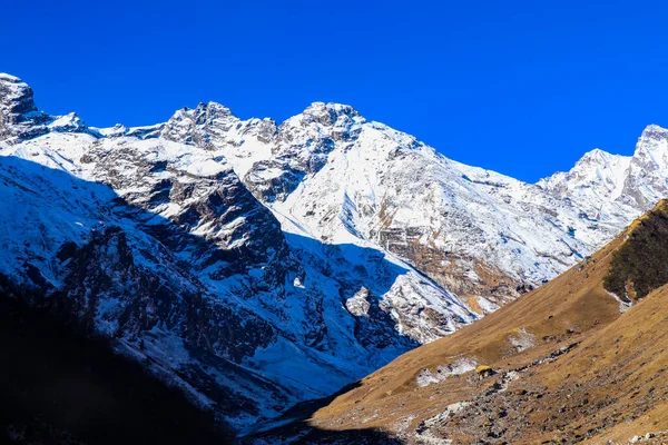 Beautiful Snowy Mountains Trekking in Mt. Api Base Camp in Himalayas, Darchula, Nepal