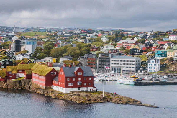 Tinganes Feröer Szigeteki Parlament Vikingek Idejéből Feröer Szigeteki Torshavnban — Stock Fotó