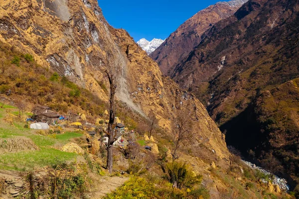 Nepal Village Turystyka Trekkingowa Api Base Camp Api Himal Trekking — Zdjęcie stockowe