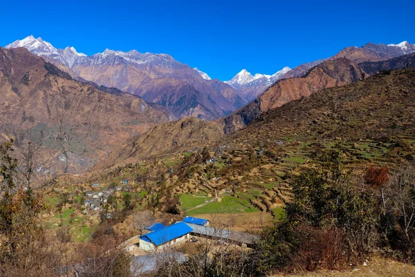 Nepál Village Tourism Trekking Api Base Camp Api Himal Trekking — Stock fotografie