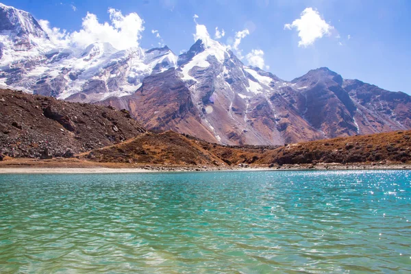 stock image Beautiful Himalaya Mountain Lake in Api Himal Base Camp Trek, Kali Dhunga Lake Darchula, Nepal