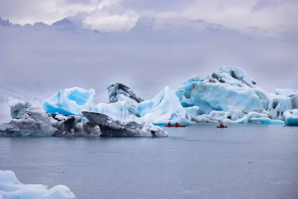 Jokulsarlon Gletsjerlagune Grote Drijvende Ijsbergen Jokulsarlon Ijsland — Stockfoto