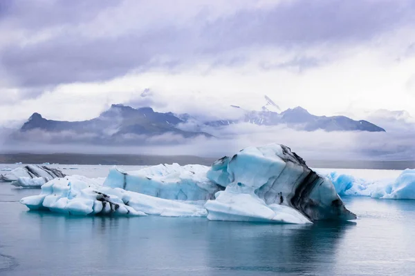 Jokulsarlon Glacier Lagoon Big Floating Icebergs Jokulsarlon Islândia — Fotografia de Stock