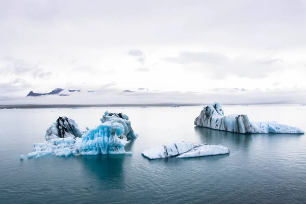 Laguna Glaciar Jokulsarlon Grandes Icebergs Flotantes Jokulsarlon Islandia —  Fotos de Stock