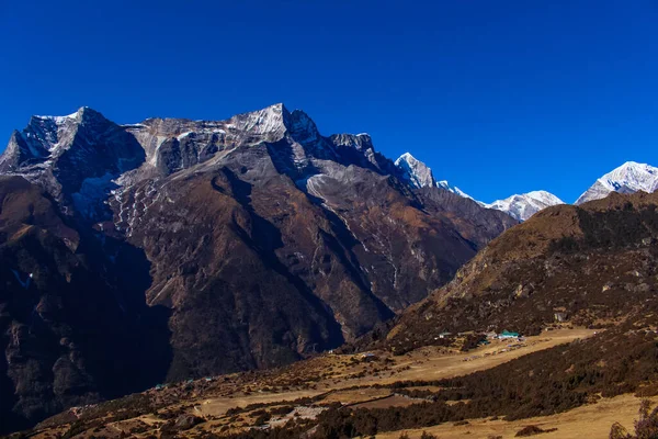 Campo Base Dell Everest Amadablam Trekking Nell Himalaya Solukhumbu Nepal — Foto Stock