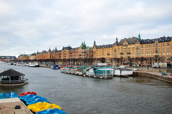 Stoccolma Svezia Paesaggio Urbano Con Edificio Storico Punto Riferimento Biblioteca — Foto Stock