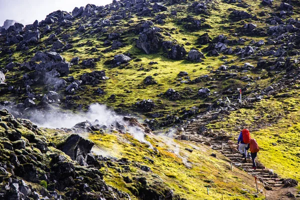 Renkli Dağlarda Yürüyüş, Yeşil Yosun, Jeotermal Havuzlar, Güzel Volkan Vadisi ve Lav Alanları Landmannalaugar, İzlanda