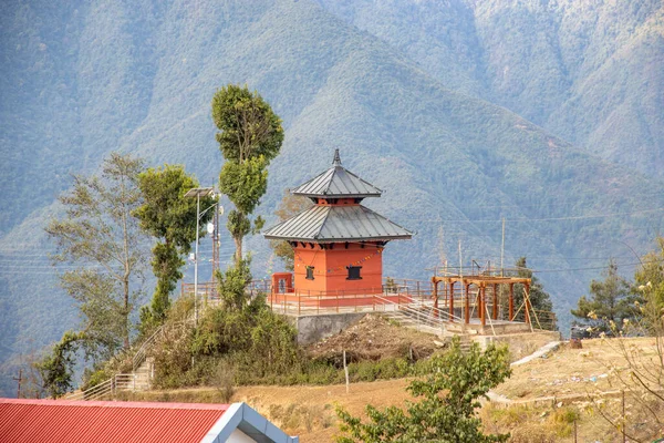 Temple Manakamana Mai Architecture Népalaise Tradition Dans Les Collines Kalupande — Photo