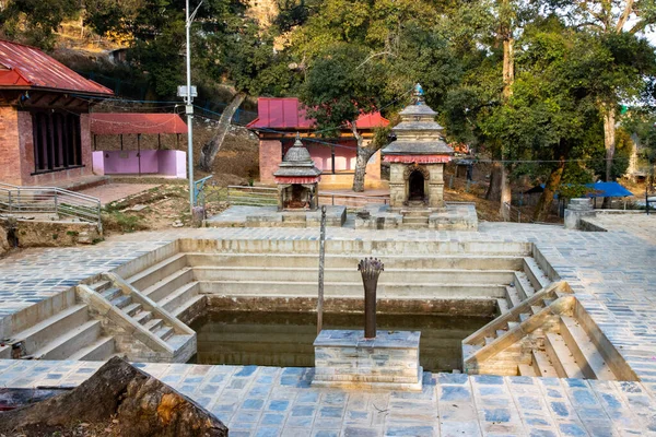 Ναός Ιντραστάν Και Λίμνη Ιντράντα Στο Kalupande Hills Chandragiri Κατμαντού — Φωτογραφία Αρχείου