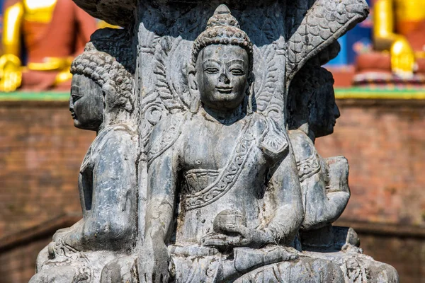 Patrimonio Dell Umanità Unesco Swayambhunath Tempio Delle Scimmie Buddisti Indù — Foto Stock