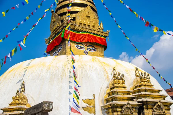 Unesco World Heritage Site Swayambhunath Monkey Temple Buddhists Hindus Kathmanu — стокове фото