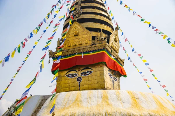 Unesco Világörökség Része Swayambhunath Monkey Temple Buddhists Hinduk Kathmandu Nepál — Stock Fotó