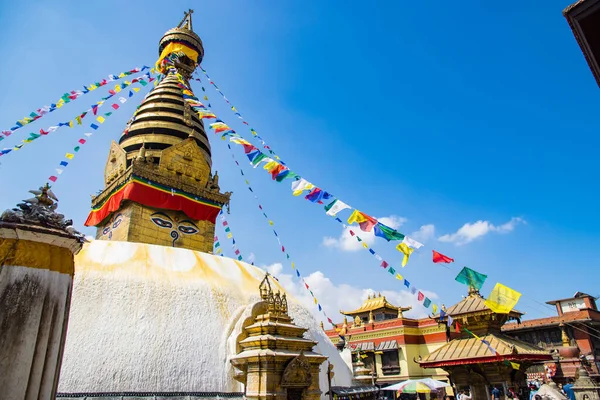 Unesco World Heritage Site Swayambhunath Monkey Temple Buddhists Hindus Kathmanu — стокове фото