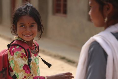 Himalaya Dağları 'ndaki Nepal Okul Çocukları, Nepal Okul Öğrencileri