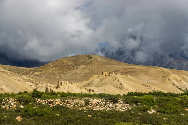 Pustynia Górski Krajobraz Doliny Chosar Manthang Górny Mustang Nepalu — Zdjęcie stockowe